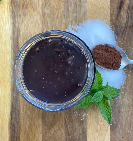 Choc mint body scrub