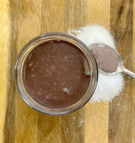 Purple palmarosa body scrub