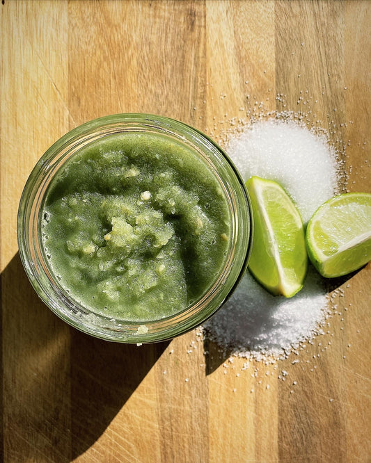 Lime body scrub
